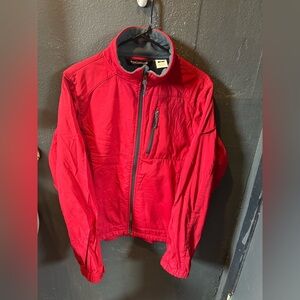 Black Diamond Red Lightweight Rain Jacket with Fleece Line